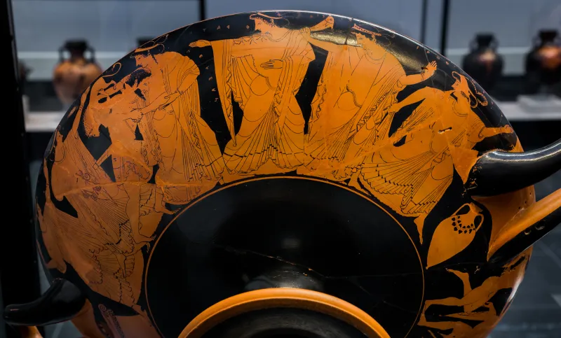 Epeleios Painter Arv 146 2 Satyr Filling Krater - Peleus Subduing Thetis - Komos 