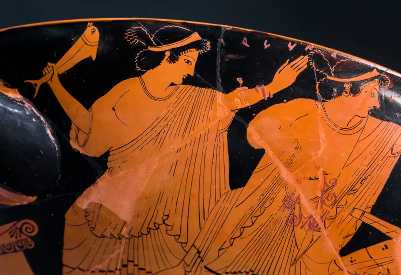 Epeleios Painter Arv 146 2 Satyr Filling Krater - Peleus Subduing Thetis - Komos 