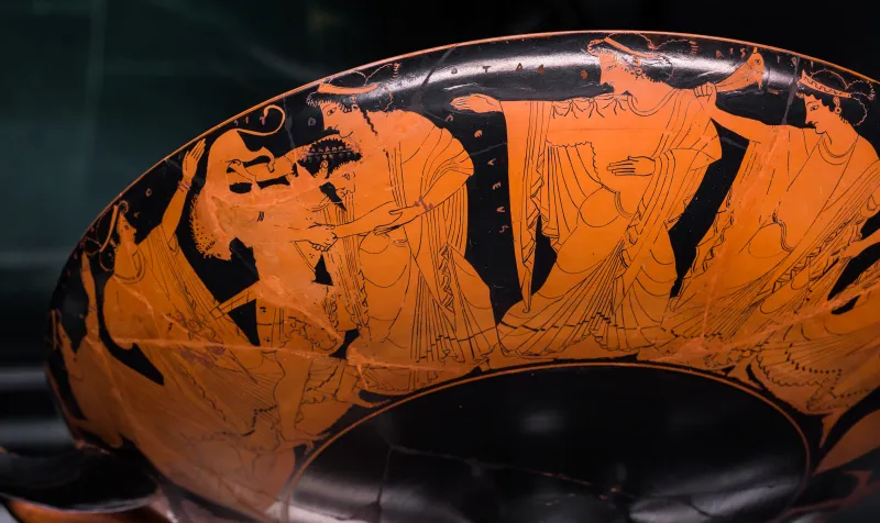Epeleios Painter Arv 146 2 Satyr Filling Krater - Peleus Subduing Thetis - Komos 