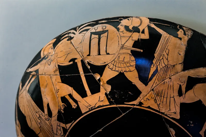 Epeleios Painter - Arv 147 25 - Running Hoplite - Fight - Roma Mnevg 50393 - 