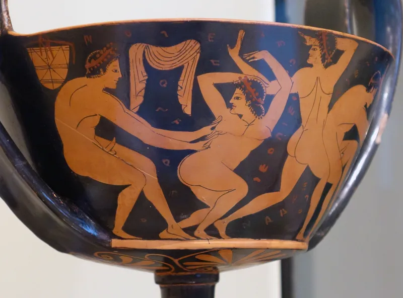 Red-Figure Kantharos Erotic Scenes (Boston Mfa Detail 