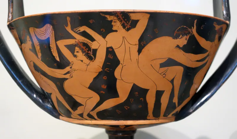 Red-Figure Kantharos Erotic Scenes (Boston Mfa Detail 