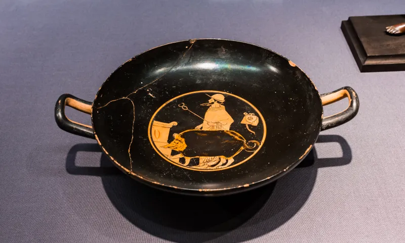 Epidromos Painter - Arv 118 8 - Hermes Leading Dog In Pig Skin To Altar - Wien Khm As Iv 3691 - 