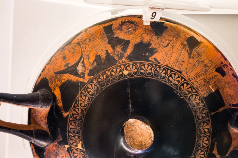 Epiktetos - Arv 72 24 - Woman Riding Phallos Bird - Achilles And Memnon Duelling - Herakles And Busiris - Roma Mnevg 57912 - 