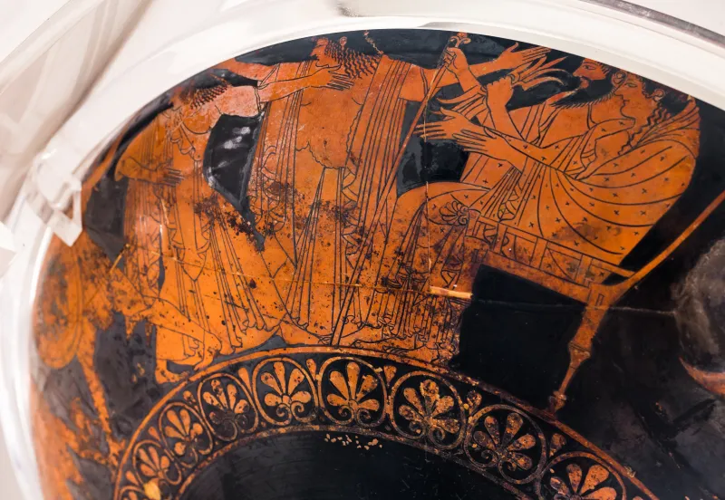 Epiktetos - Arv 72 24 - Woman Riding Phallos Bird - Achilles And Memnon Duelling - Herakles And Busiris - Roma Mnevg 57912 - 