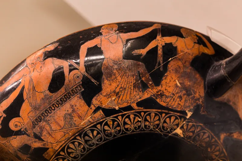 Epiktetos - Arv 72 24 - Woman Riding Phallos Bird - Achilles And Memnon Duelling - Herakles And Busiris - Roma Mnevg 57912 - 