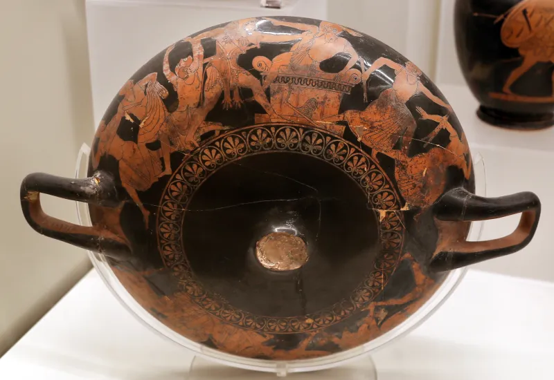 Epiktetos, Kylix Con Ercole Che Uccide Busiride, 520-510 Ac Dalla Banditaccia 