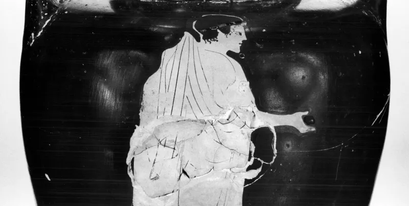 Epimedes Painter - Amphora With A Youth And A Bearded Man And Victory - Walters 4853 - Side 