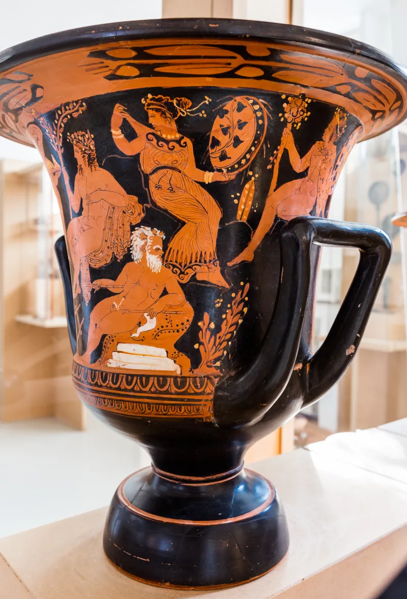 Erbach Painter 1418 3 Apollon And Marsyas With Eros And Satyrs And Maenads - Athlete Between Two Youths 