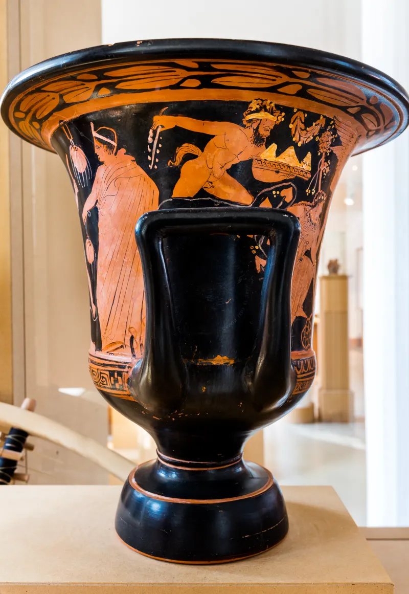 Erbach Painter 1418 3 Apollon And Marsyas With Eros And Satyrs And Maenads - Athlete Between Two Youths 