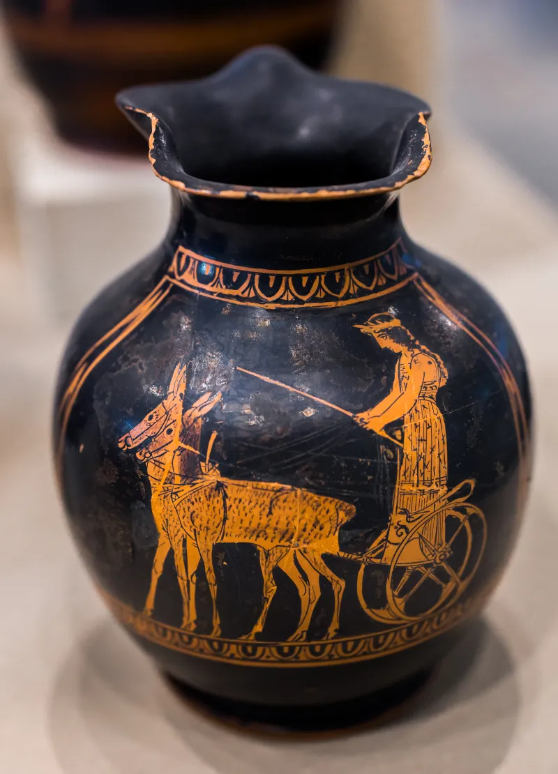 Near The Eretria Painter Arv 1256 10Extra - Boy In Chariot Drawn By A Team Of 
