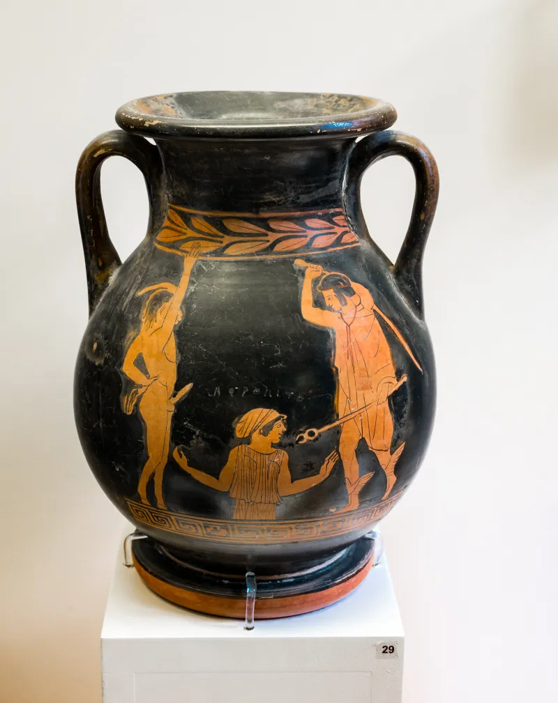 Erichthonios Painter - Arv 1218 2 - Birth Of Aphrodite - Draped Youths- Rhodos Am 12454 - 