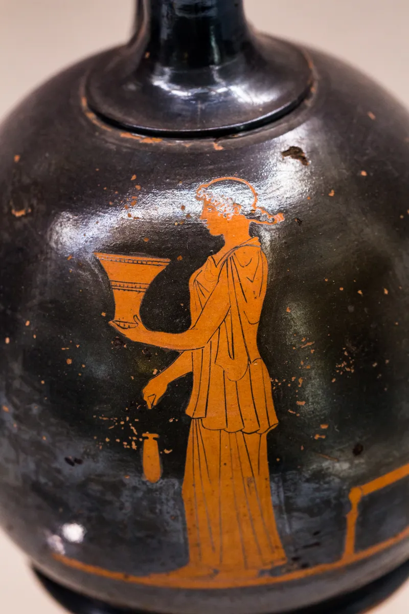 Follower Of Douris - Arv 805 85 - Woman With Kalathos And Aryballos - Roma Mnevg - 