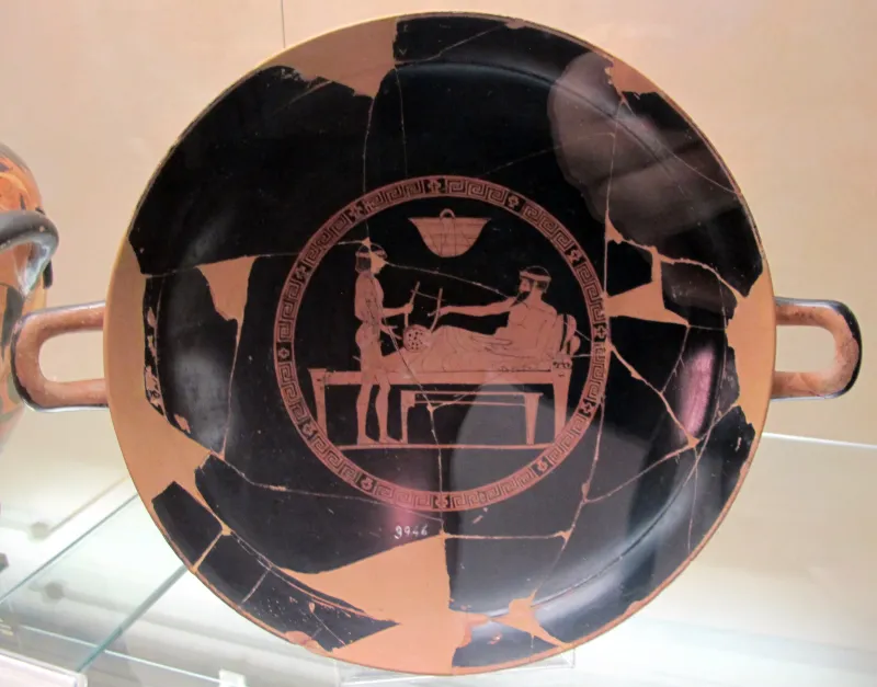 Pittore Di Euaion, Kylix Con Scene Di Simposio, 460-50 Ac 