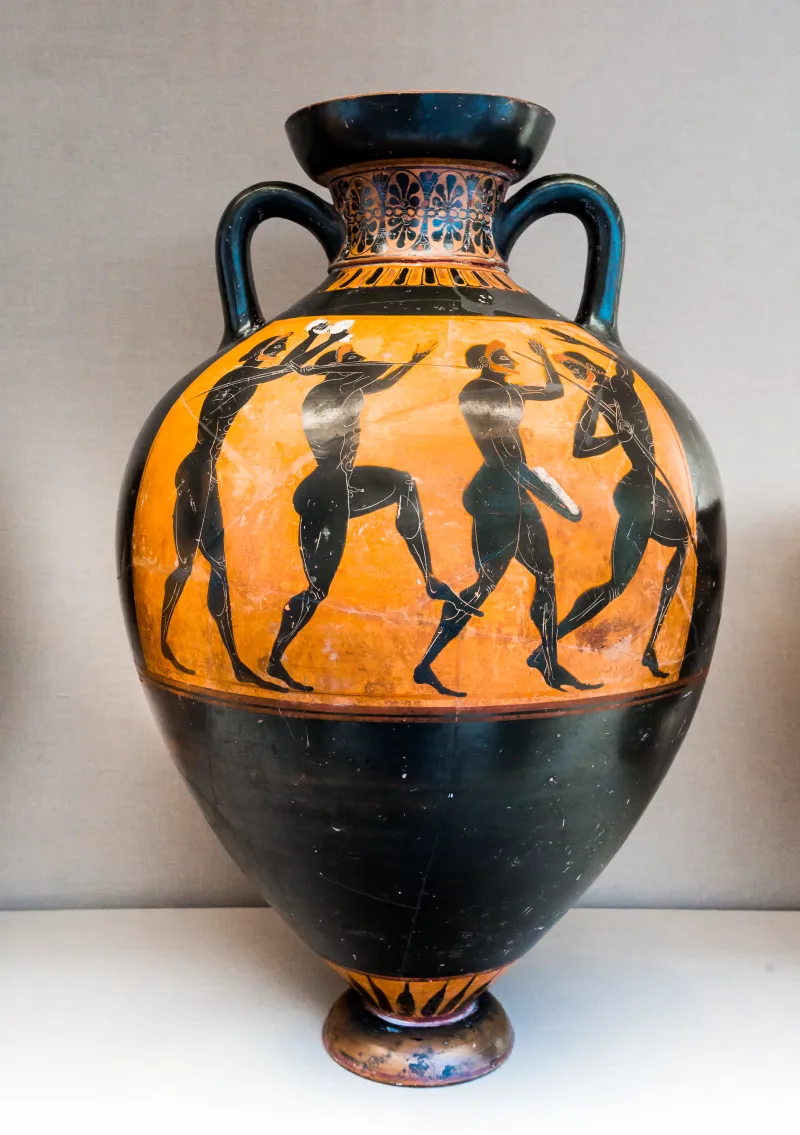 Euphiletos Painter - Abv 322 1 - Athena Promachos - Athletes - London Bm 1842-0314-1 - 