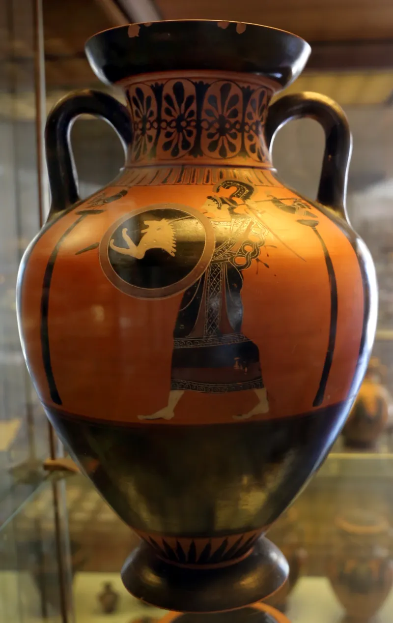 Pittore Di Euphiletos, Anfora Panatenaica Con Athena Armata E Gara Di Pugilato, 530-510 Ac 