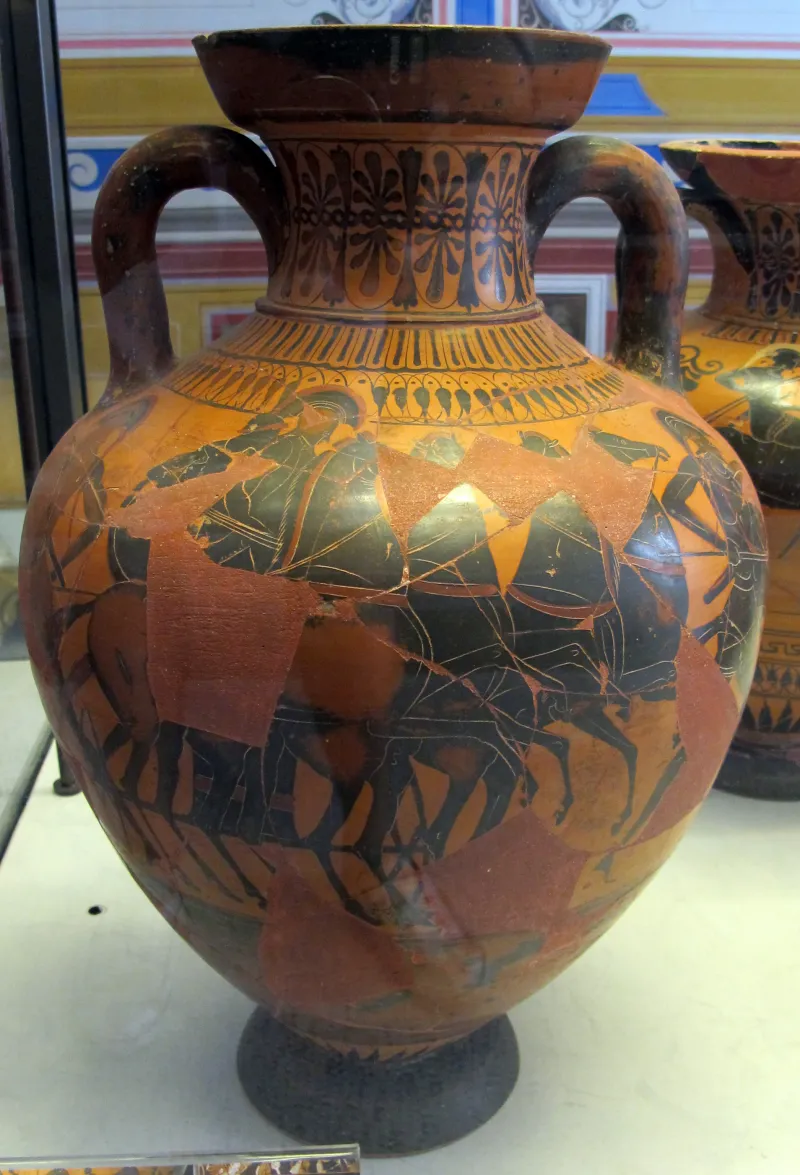 Pittore Di Euphiletos, Anfora Panatenaica Con Quadriga E Dioniso Tra Due Menadi, 530-510 01 Da Del Del Tufo, 