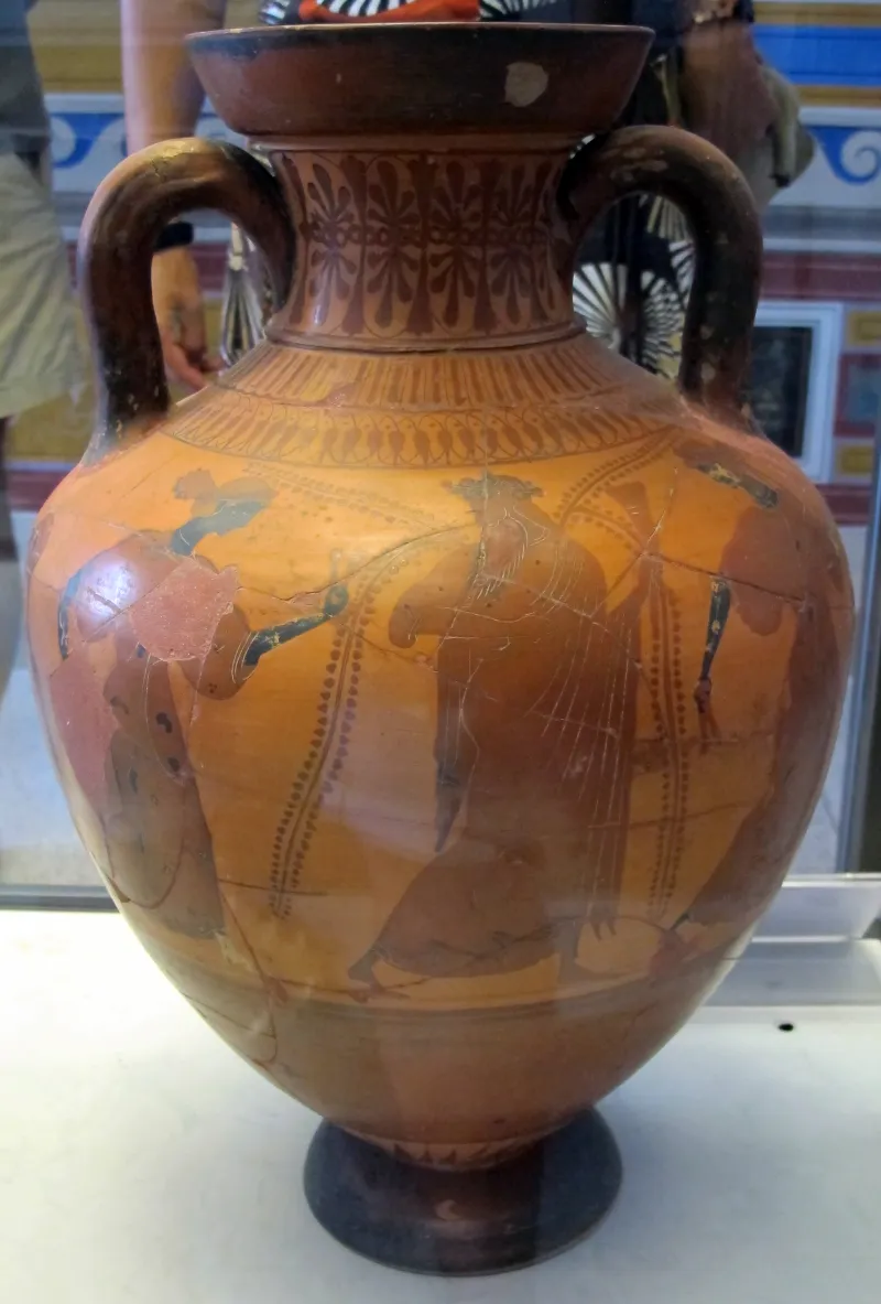 Pittore Di Euphiletos, Anfora Panatenaica Con Quadriga E Dioniso Tra Due Menadi, 530-510 02 Da Del Del Tufo, 