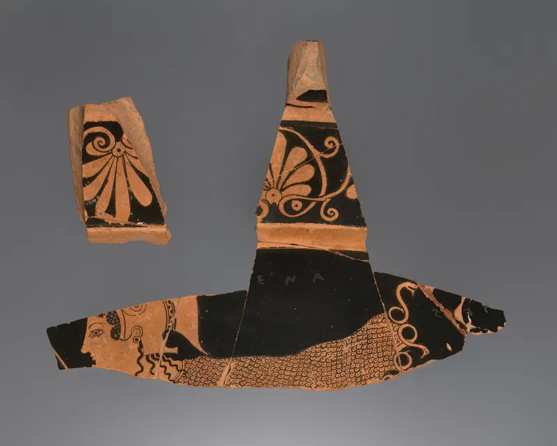 Attic Red-Figure Calyx Krater Fragment, By Euphronios (Getty 