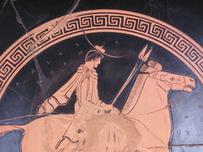 Euphronios 0002, Rider Detail Louvre 