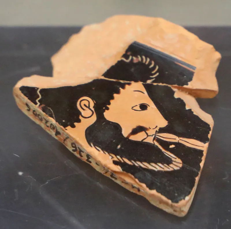 Euphronios, Framento Di Cratere Attico Con Auleta, 510 Ac Ca, Da Via Tedeschi A 