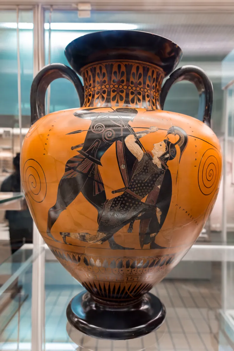 Exekias - Abv 143 1 - Achilleus And Penthesilea - Oinopion And Dionysos - London Bm 1836-0224-127 - 