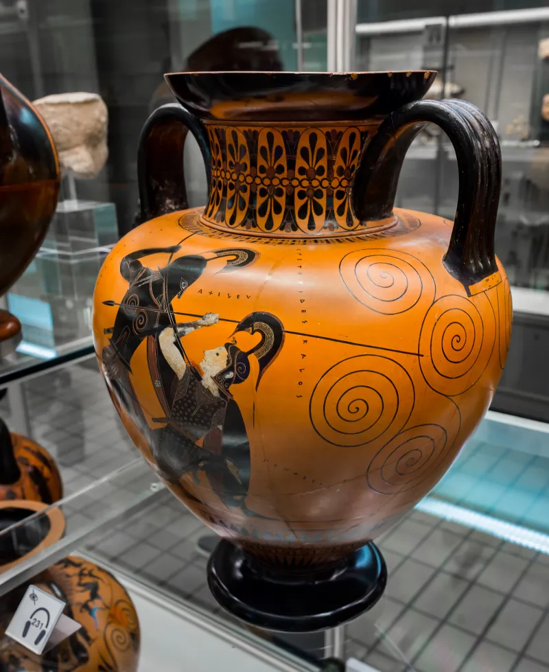 Exekias - Abv 143 1 - Achilleus And Penthesilea - Oinopion And Dionysos - London Bm 1836-0224-127 - 
