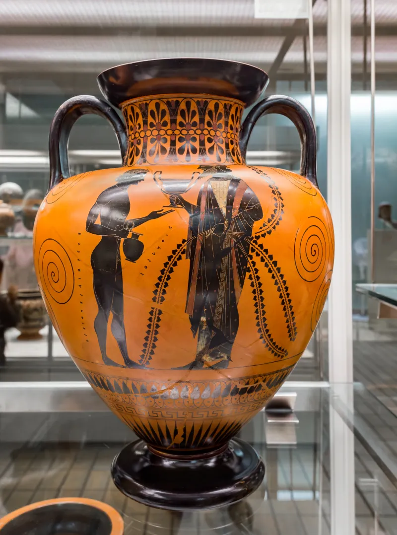 Exekias - Abv 143 1 - Achilleus And Penthesilea - Oinopion And Dionysos - London Bm 1836-0224-127 - 