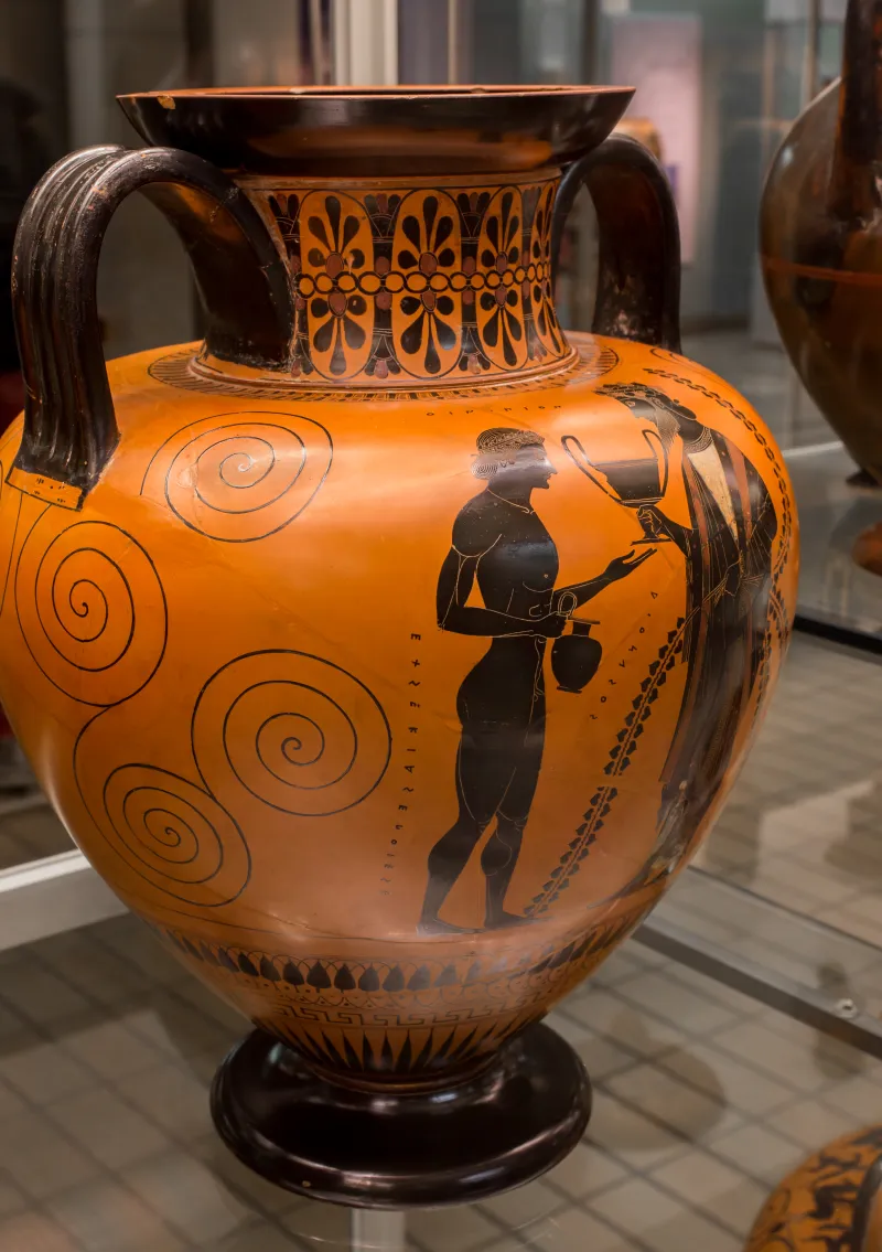 Exekias - Abv 143 1 - Achilleus And Penthesilea - Oinopion And Dionysos - London Bm 1836-0224-127 - 