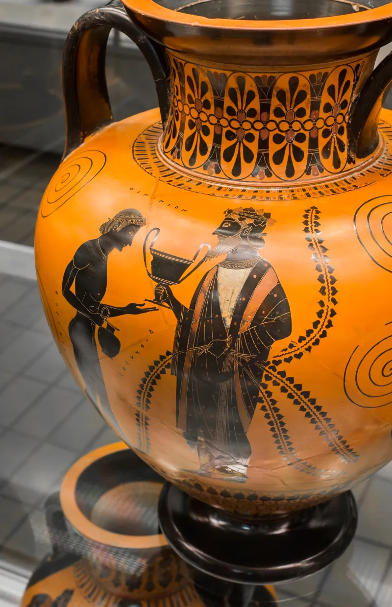 Exekias - Abv 143 1 - Achilleus And Penthesilea - Oinopion And Dionysos - London Bm 1836-0224-127 - 