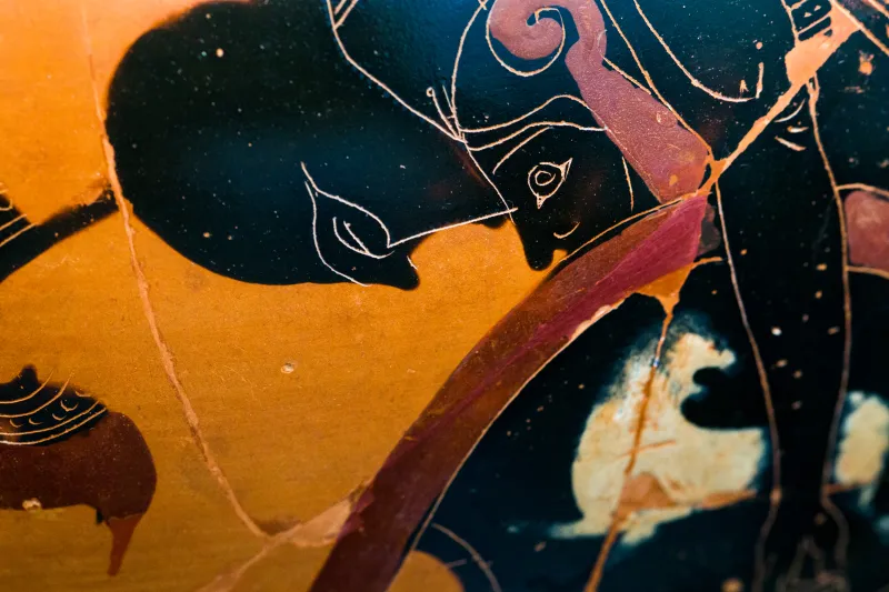 Exekias - Abv 144 6 - Animal Frieze - Aias Carrying The Body Of Achilleus - München As 1470 - 