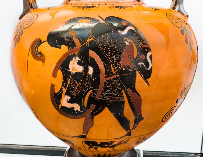 Exekias - Abv 144 6 - Animal Friezes - Aias Carrying The Body Of Achilleus - München As 1470 - 