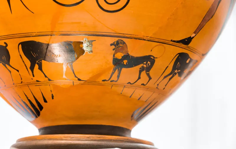 Exekias - Abv 144 6 - Animal Friezes - Aias Carrying The Body Of Achilleus - München As 1470 - 