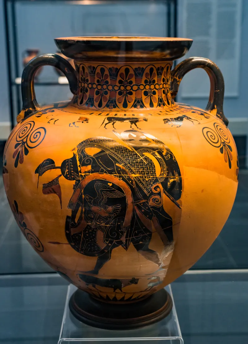 Exekias - Abv 144 6 - Animal Friezes - Aias Carrying The Body Of Achilleus - München As 1470 - 