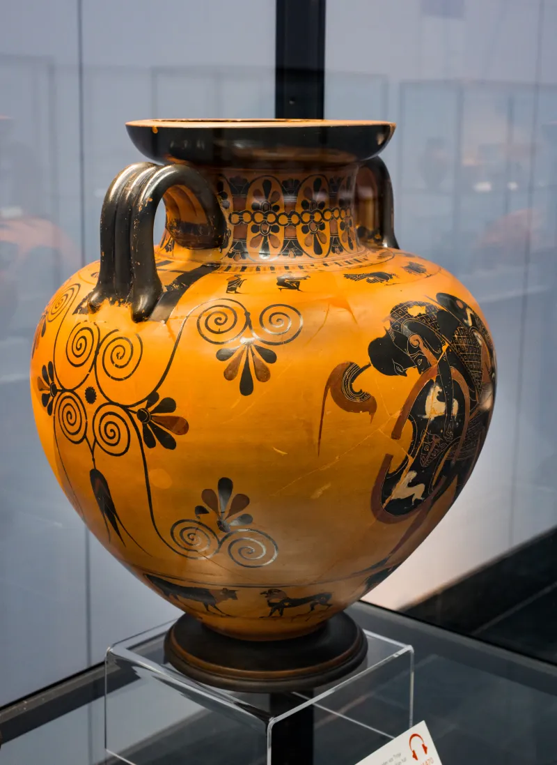 Exekias - Abv 144 6 - Animal Friezes - Aias Carrying The Body Of Achilleus - München As 1470 - 