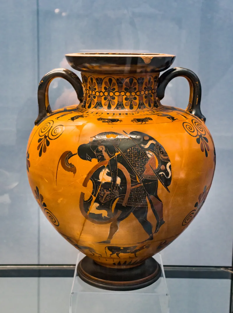 Exekias - Abv 144 6 - Animal Friezes - Aias Carrying The Body Of Achilleus - München As 1470 - 