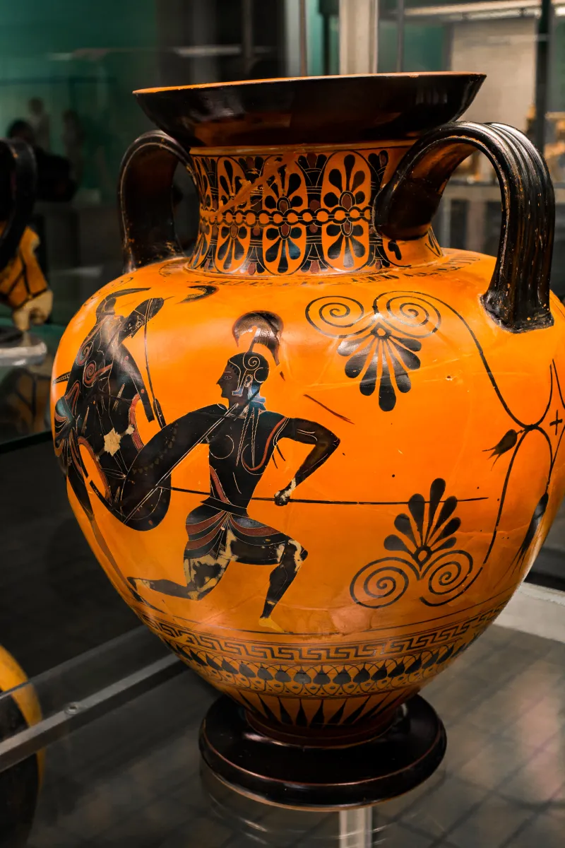 Exekias - Abv 144 8 - Achilles And Penthesilea - Memnon Between Two Of His Soldiers - London Bm 1849-0518-10 - 