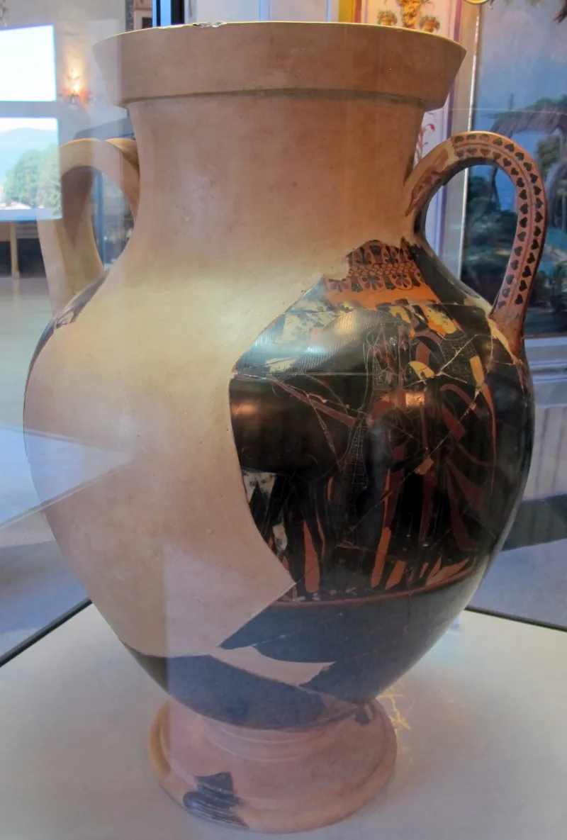 Exekias, Anfora Con Ercole Tra Gli Dei Ed Ercole E Cerbero, 550-540 