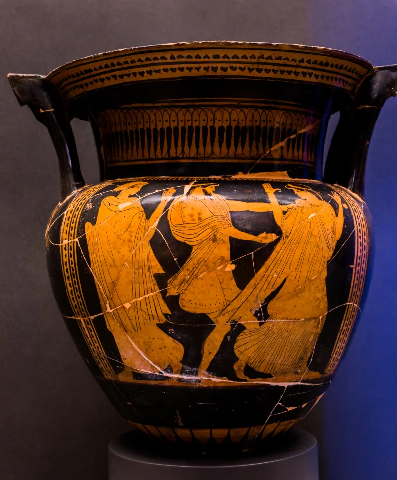 Circle Of The Boreas And The Florence Painter Arv 545 Extra God Pursuing Woman - Three Draped Youths 
