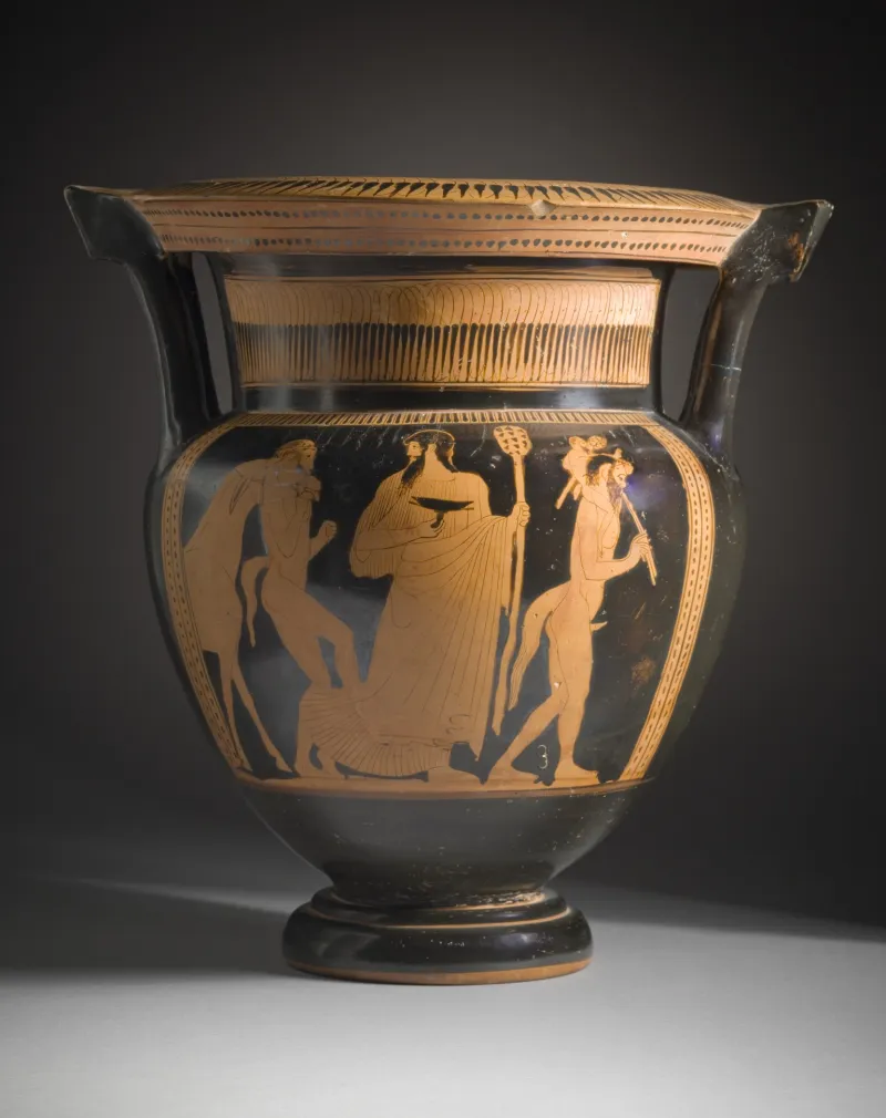 Column-Krater With Dionysos Marching With Two Satyrs Lacma (1 Of 