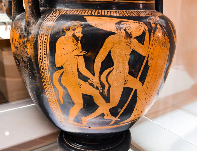 Florence Painter Arv 541 4Extra Dionysos And Three Satyrs Producing Wine - Three Draped Figures - Firenze Man 98811 - 