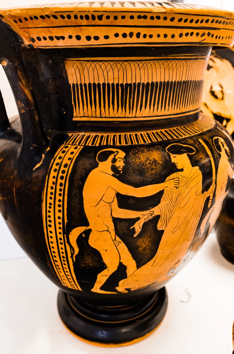 Manner Of The Florence Painter - Arv 543 53Bis - Satyrs And Maenads - Woman Between Draped Youths - Ferrara Man T212Bvpa - 