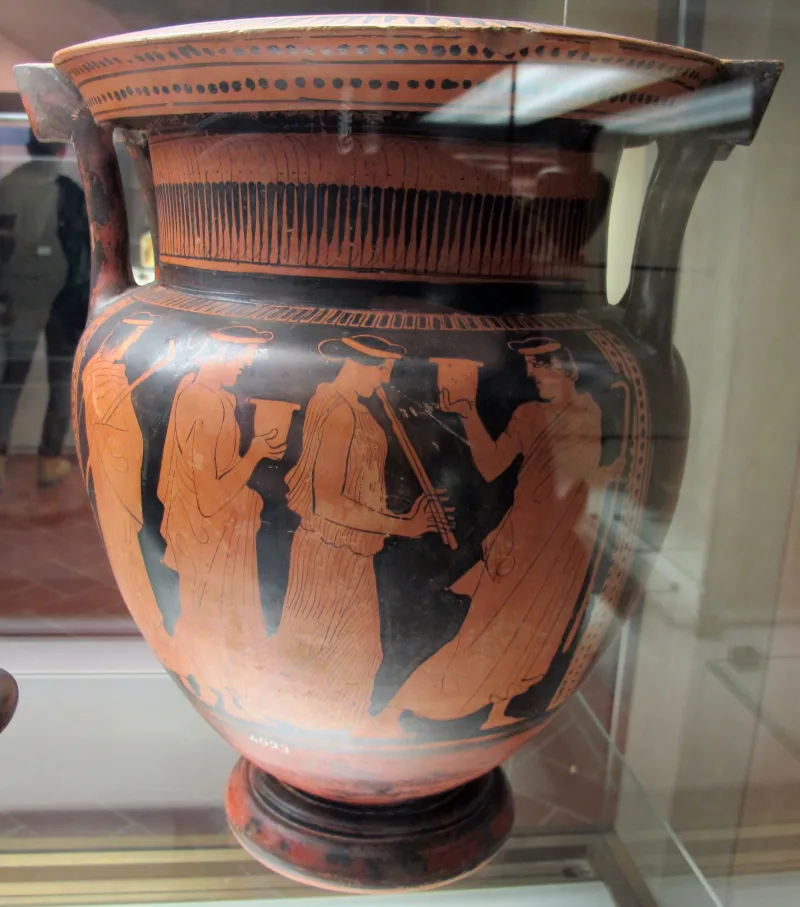 Pittore Di Firenze, Cratere Con Scena Di Komos E Conversazione, 460-50 Ac, 