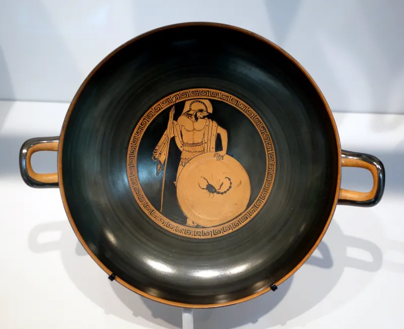 Red-Figure Kylix Warrior (Harvard, Sackler Mus 