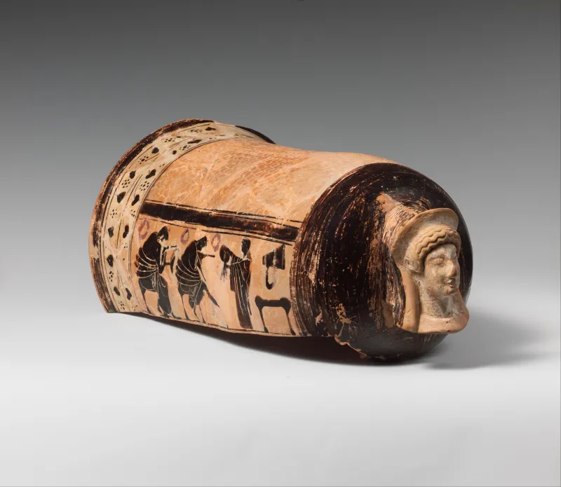 Terracotta Onos (Leg Guard Used In Carding Wool) Met 