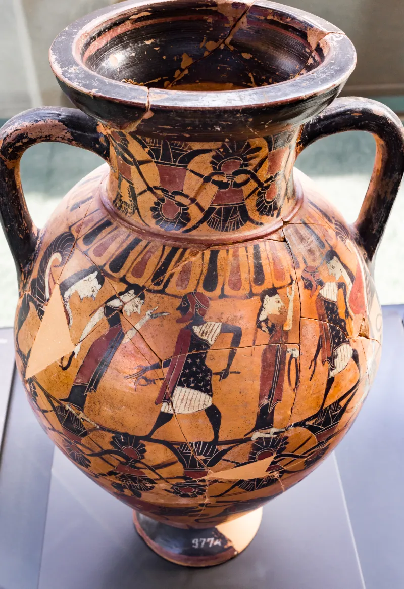 Goltyr Painter - Abv 103 116 - Hermes With Women And Man Between Sphinxes - Dancing Man Between Sphinxes And Cocks - Animal Frieze - Firenze Man 3774 - 