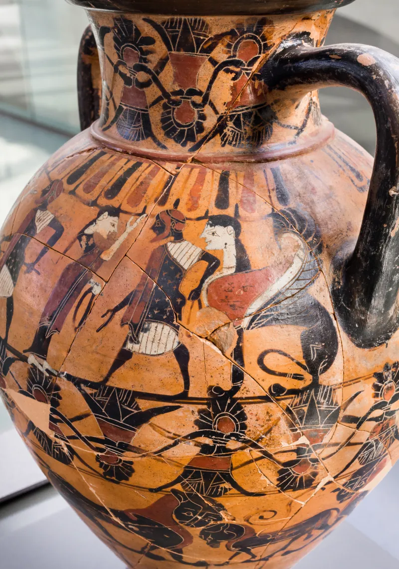 Goltyr Painter - Abv 103 116 - Hermes With Women And Man Between Sphinxes - Dancing Man Between Sphinxes And Cocks - Animal Frieze - Firenze Man 3774 - 