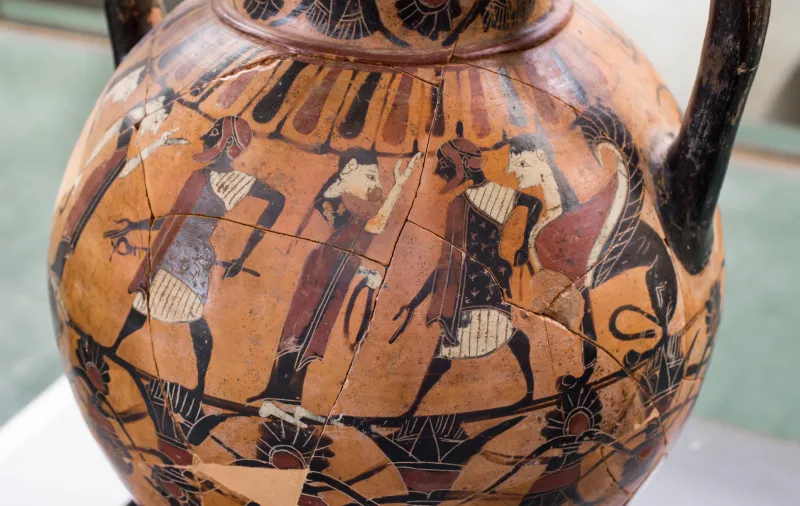 Goltyr Painter - Abv 103 116 - Hermes With Women And Man Between Sphinxes - Dancing Man Between Sphinxes And Cocks - Animal Frieze - Firenze Man 3774 - 