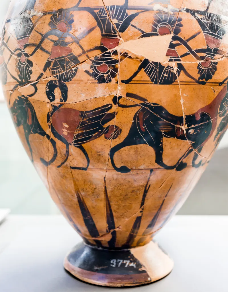 Goltyr Painter - Abv 103 116 - Hermes With Women And Man Between Sphinxes - Dancing Man Between Sphinxes And Cocks - Animal Frieze - Firenze Man 3774 - 