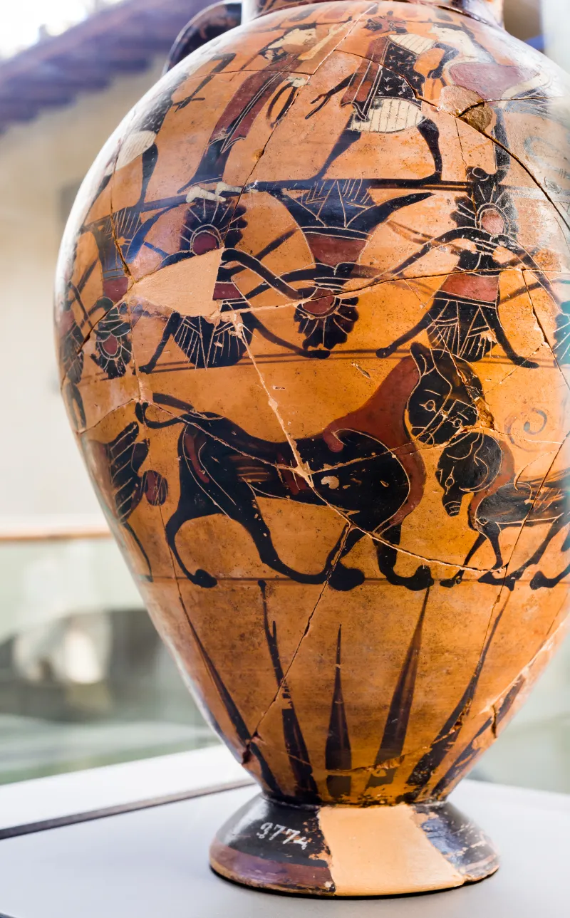 Goltyr Painter - Abv 103 116 - Hermes With Women And Man Between Sphinxes - Dancing Man Between Sphinxes And Cocks - Animal Frieze - Firenze Man 3774 - 